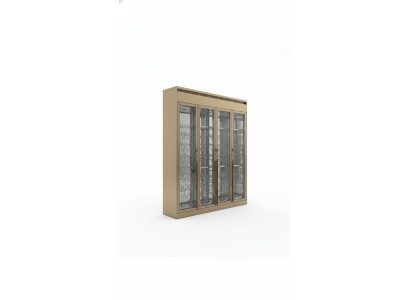 Goldener Edelstahl-Weinschrank im modernen Luxusstil