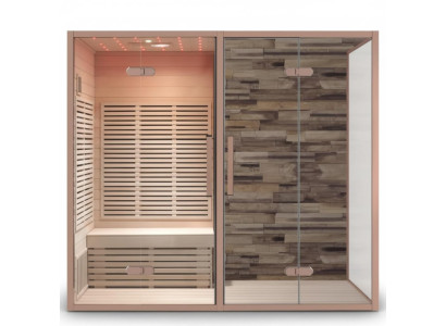 Sauna Saunakabine Wellnesskabine Kombisauna Dampfduschkabine 200x100 cm