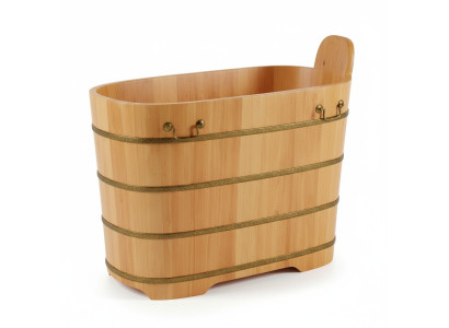 Holzbadewanne Badezuber Fitovanna Freistehende Holzwanne Naturwanne 100x58 cm