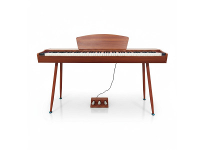Digitalno piano z rdečim češnjevim lesom na 135 cm
