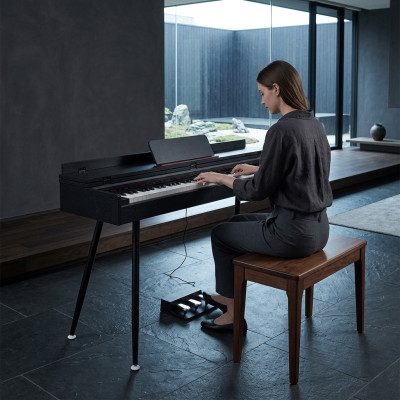 Digitalno piano lucios črno za dom
