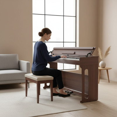 Digitalno piano za domačo uporabo 137 cm rjava
