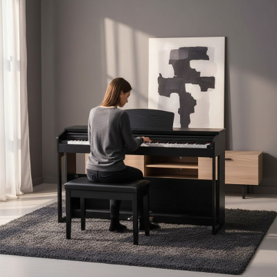 Digitalno klavir za dom 138 cm Črn