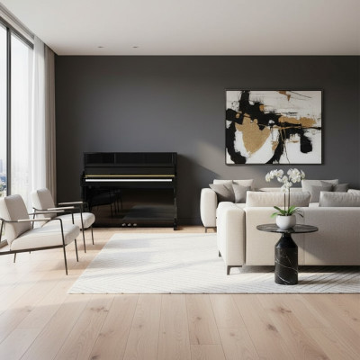 Digitalno piano za domačo uporabo 137 cm Črno