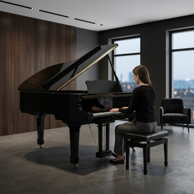 Svetleče črno piano