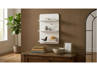 Wandschrank Stil modern weiß Wohnzimmer bequem praktisch