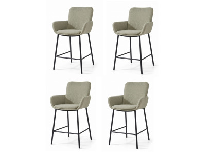 Bequem Barstühle 4er Set Armlehne Luxus Beige Modern