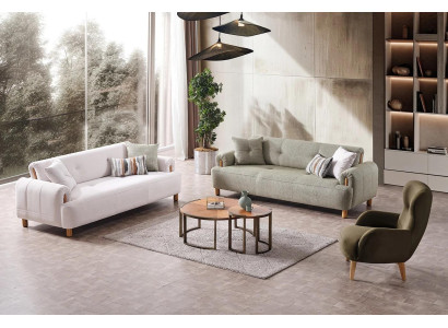 Wohnzimmer set Schlafsofa 3-Sitzer Schlafsofa 2-Sitzer Sessel modern