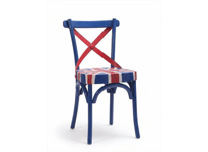 Union Jack Stuhl British Style Vintage Retro Textil Esszimmer Design