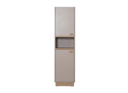 Beiges Bücherregal hoher Holzschrank Mehrzweckschrank Jugendzimmer