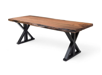 Wohnzimmertisch Holz Metallbeine modernes Design rechteckig Natur