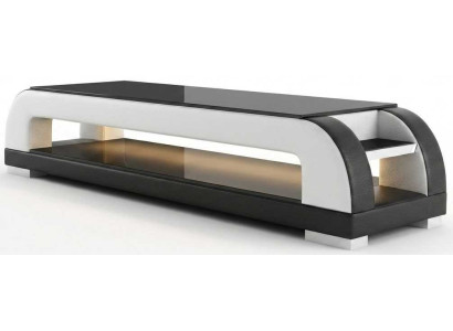Weißes TV Lowboard Kunstleder Holz Medienmöbel Modern Wohnzimmer Luxus