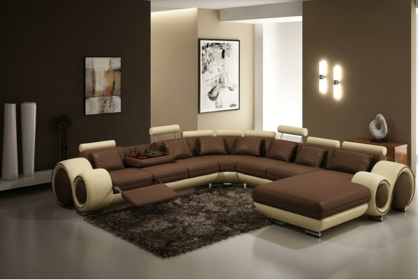 Ledersofa Eckcouch Ecksofa Sofa Couch Polster Leder Sitz Garnitur Wohnlandschaft