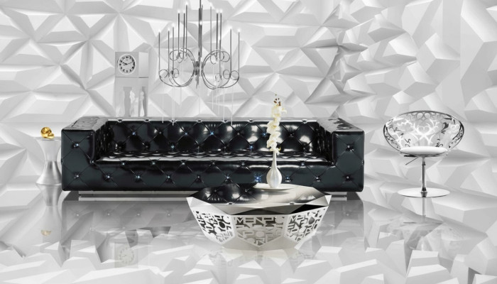 Designer XXL BIG Sofa mit Kristallsteinen Leder Elegante Polster Couch Garnitur