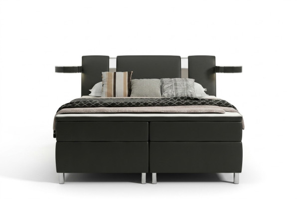 Boxspringbett Hotel Betten Polster Leder Bett inkls. Matratze & Visco Lederbett