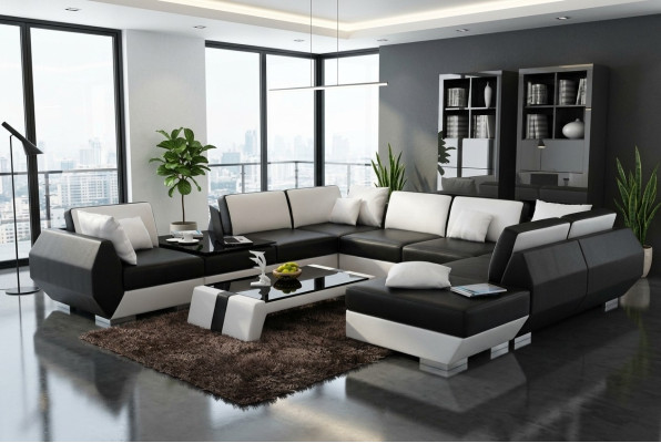 Ledersofa Couch Sofagarnitur Neu Ecksofa Eck Garnitur Design Modern Sofa R7002