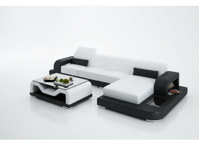 Ledersofa Couch Wohnlandschaft Ecksofa Eck Garnitur Design Modern Sofa
