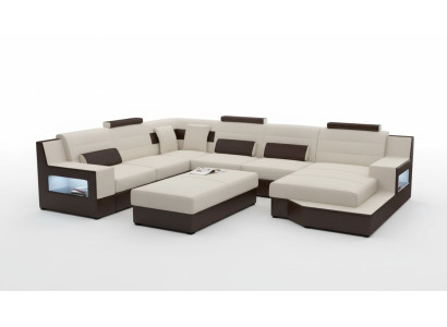 Wohnlandschaft Ecksofa Sofa Couch Polster Garnitur Ledersofa Schlafsofa