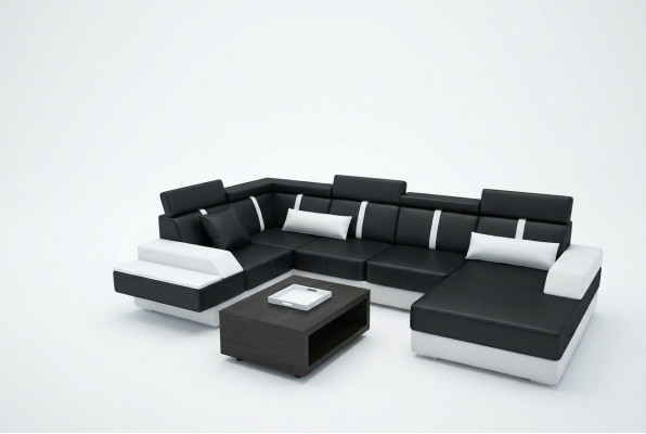 Designer Wohnlandschaft Eckcouch Couch Sofa Polster Garnitur Ledersofa Sofas Neu