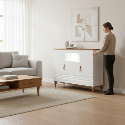  Klassische Kommode Vitrine Kommoden Vitrinen Kommodenschrank Schrank TO-KBD