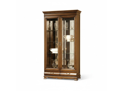 Klassische Vitrine Vitrinenschrank Vitrinen Schrank Schrankwand - Model N-W2