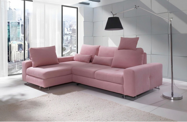 Ecksofa Wohnlandschaft Polster mit Bettfunktion Sofa Ecksofa Couch Ecke Garnitur