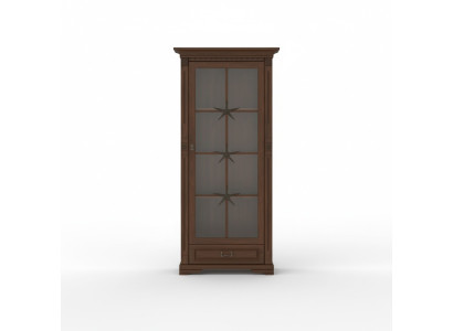 Klassische Vitrine Vitrinenschrank Vitrinen Glasschrank Schrank Kolonial OW1A 