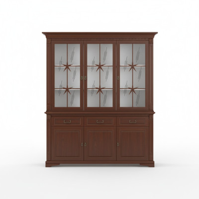Klassische Vitrine Vitrinenschrank Vitrinen Glasschrank Schrank Kolonial Neu OK3