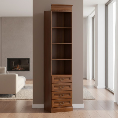 Klassische Schränke Schrank Schrankwand Bücherregal Regal Vitrine - Model BA-6