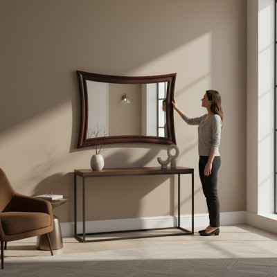 Spiegel Holzrahmen Großer Wandspiegel Klassischer Designer Spiegel -Mo. MI-B NEU