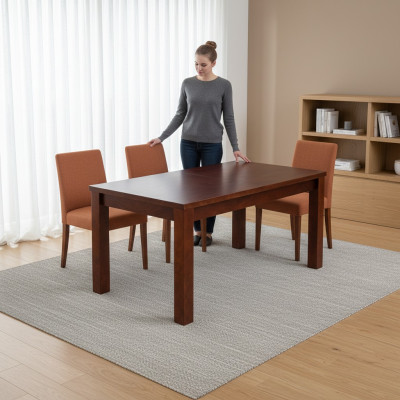 Esstisch Klassisch Holztisch luxuriös XXL 80x140 cm Schiebetisch 80x180 cm