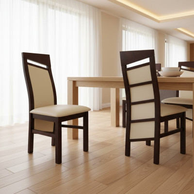 MASSIVHOLZ HOLZ STUHL MODERN Weiß DESIGNER ESSZIMMERSTUHL KÜCHE DEKORATIVE