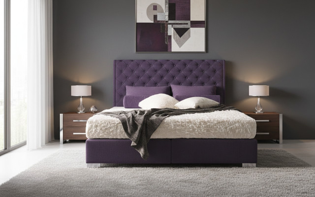 Design Polster Bett Leder Doppel Hotel Ehe Schlafzimmer Boxspring Box Neu