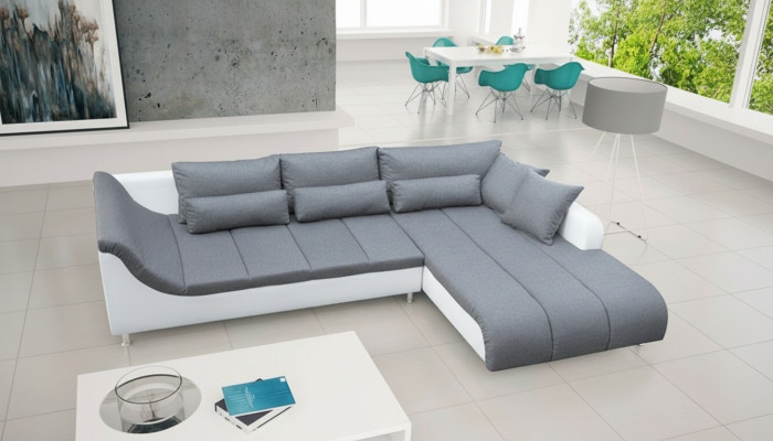 Sofa Designer Garnitur Ecksofa Couch Polster Ecke Sofas Textil Wohnlandschaft