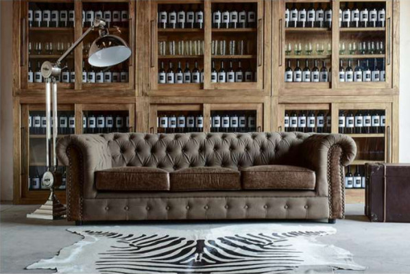 Sofagarnitur Polster Couch Sofa Klassik Chesterfield 3 Sitzer Set Neu NAPOLI IV