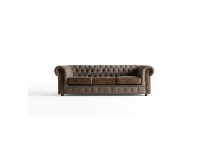 Sofagarnitur Polster Couch Sofa Klassik Chesterfield 3 Sitzer Set Neu NAPOLI IV
