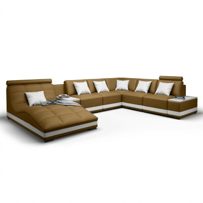 Designersofa Ecksofa Wohnlandschaft Rundsofa Ledersofa Couch Sofa UForm NiddaA