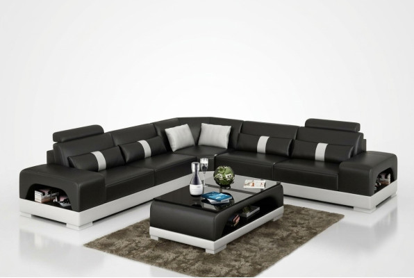 Designer Wohnlandschaft Ecksofa Sofa Couch Big L Form XXL Sitz Garnitur Sandberg