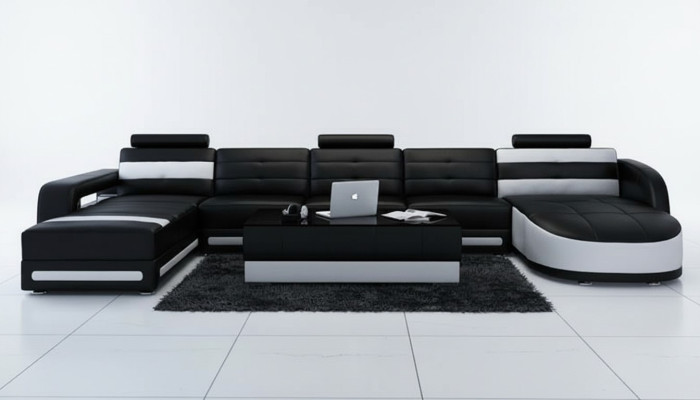 Ecksofa mit ergonomischer Rückenlehne und bequemen Armlehnen