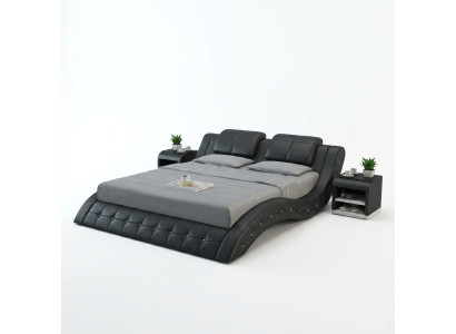 Wasserbett Hotel Doppel Bett Betten Komplett Lederbett Polsterbett Wasser LB8824