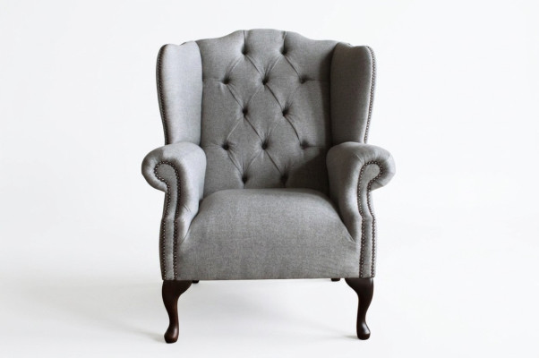 Ohrensessel Sessel Fernseh Design Polster Sofa Couch Chesterfield Textil Neu 345