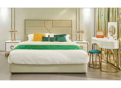 Luxus Design Polster Bett Schlafzimmer Möbel Leder Betten Doppel Ehe Stil Neu
