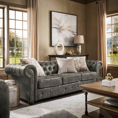 jvmoebel ®  Leder Sofa Couch - Design Polster Dreisitzer Couch Garnitur Braun