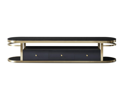 Holz Sideboard in Natur mit Edelstahl, modernes Design