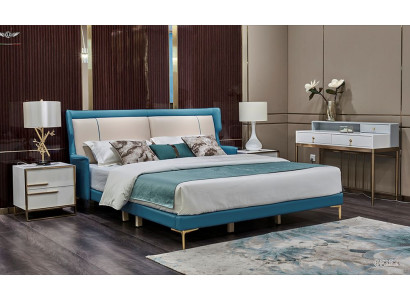 Edles Schlafzimmer Set garnitur Nachttisch Kommode Bett Designer Möbel Betten