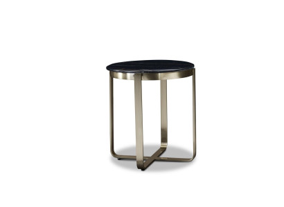 Beistelltisch aus Marmor und Edelstahl in modernem Design
