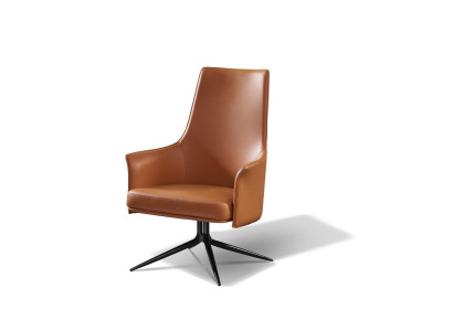 Sessel Design Couch Sofa Relax Leder Lounge Club Polster Sitzer Luxus Orange Neu