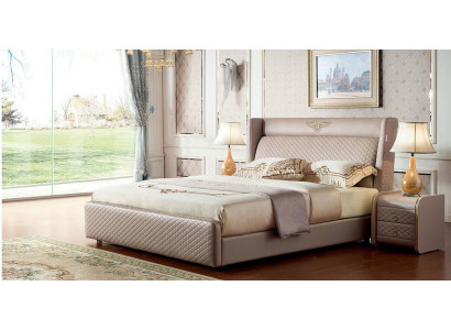 Luxus Design Bett Doppel Betten Schlazimmer Möbel Lederbett hotel Einrichtung