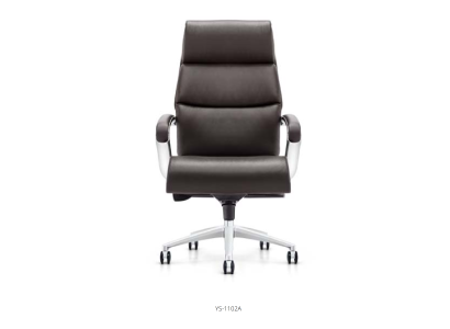 Elegante schwarze Leder-Couch mit Edelstahlrahmen für modernes