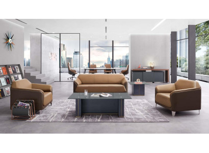 Kunstleder Chesterfield-Sofa in Schwarz modern und elegant